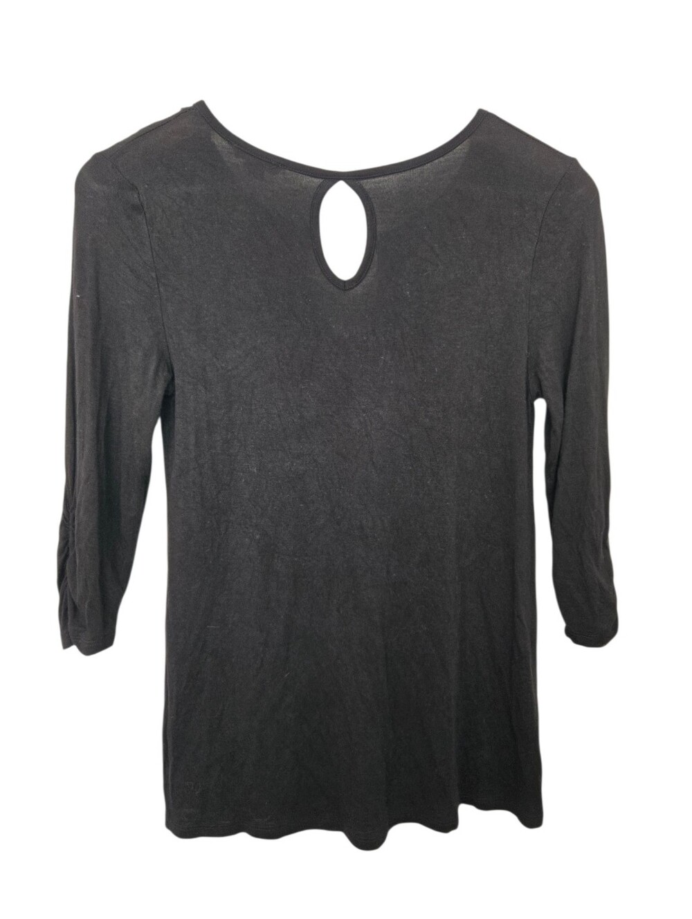 🖤 Zanana Outfitters Black Keyhole 3/4 Sleeve Knit Top | Size Small - Picture 6 of 6